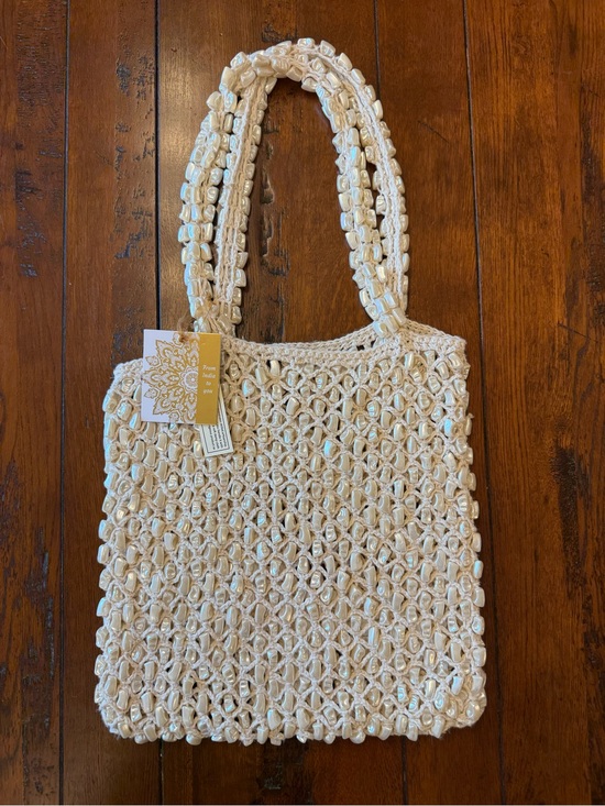 T.J.Maxx Handbags - From India to You | Viral TikTok Beaded Pearl Crochet Tote Bag 🤍✨